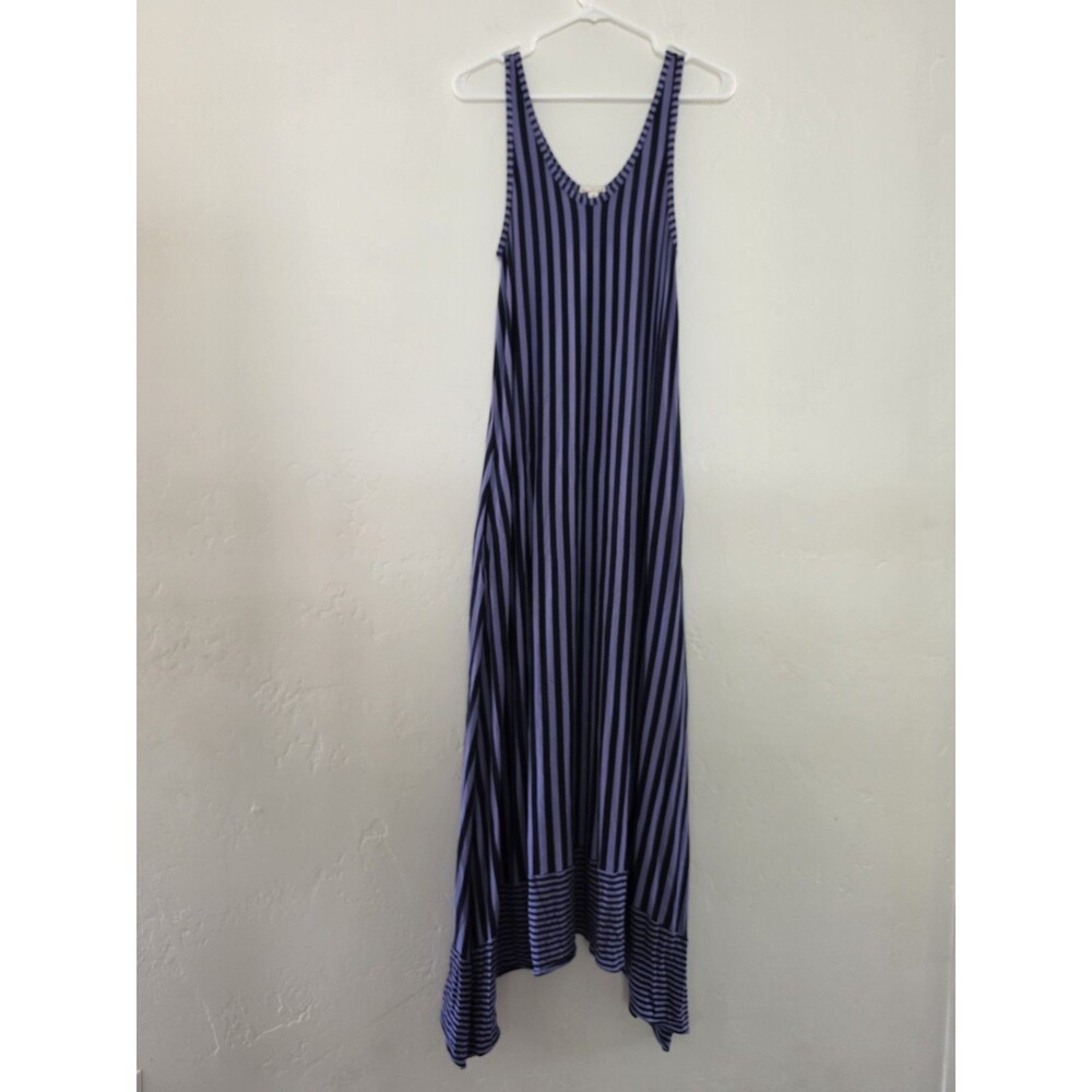Gap Women's Maxi Summer Dress Purple Striped Size Medium